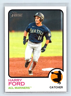 Harry Ford 2022 Topps Heritage Minor League 123 ACL Mariners Baseball Card Reds