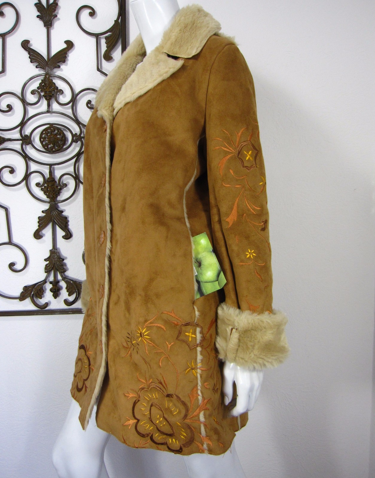 AZIZ Long Sleeve Button Down Basic Coat Size L La… - image 4