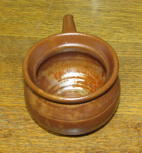 North Carolina Studio Folk Art Pottery marked Bolick w/ Stick Handle & Lid VGC - Picture 4 of 8
