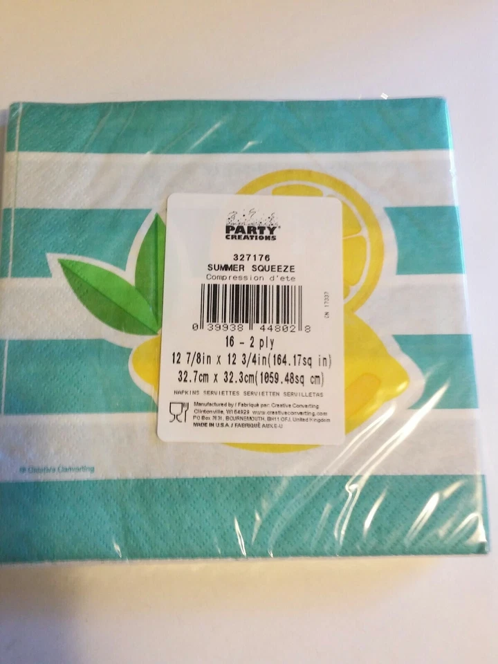 Summer Squeeze Lemonade Lunch and Beverage Napkins Set 16 ct each - Image 4 of 4