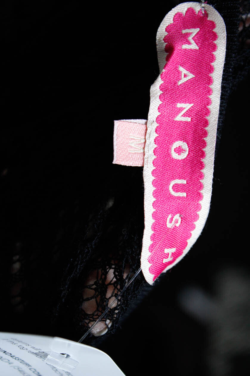 Manoush Womens Loose Knit Mesh Ruffle Snap Cardig… - image 4