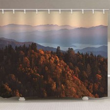 Mountain Beyond Mountain 3D Shower Curtain Waterproof Fabric Bathroom Decoration