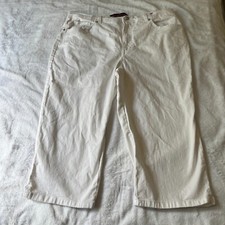 Gloria Vanderbilt Womens 16 White Amanda High-Rise Stretch Capri Jeans