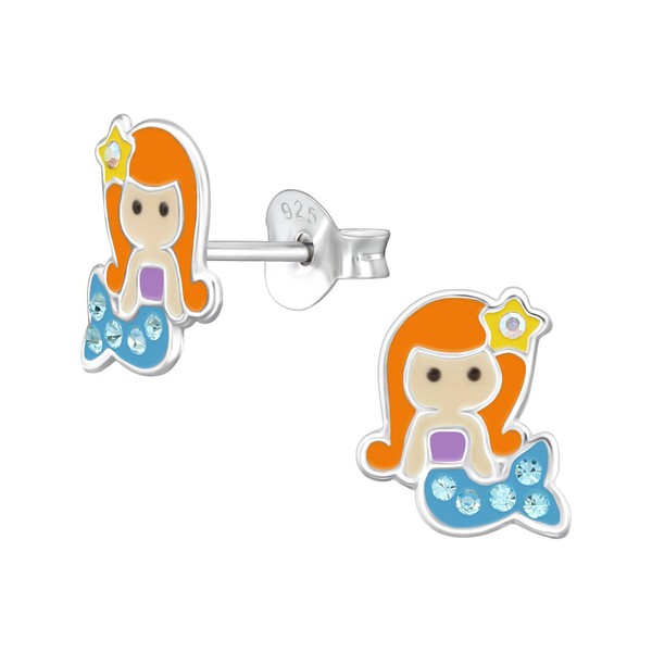 Meerjungfrau Kinder Ohrringe 925 Silber FüR MäDchen Schmuck Geschenk-image