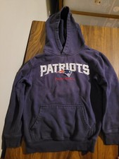 New England Patriots Youth Hoodie Size Medium 10/12 Blue NFL Team Apparel Nice