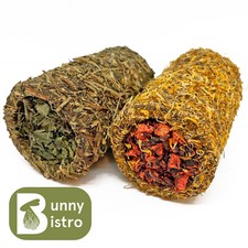 Edible Tunnels, Guinea Pig, Hamster, Rabbit Toy, Chew Tube, Marigold, Herb & Veg