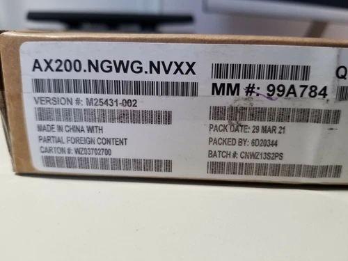 Intel AX200 AX201 AX211 AX210 Killer 6E 9560 BE200 Wi-Fi 7 - Picture 14 of 60