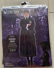 Set Of 2 Wednesday Addams Costume  Wig Never More Academy Uniform Adult XXL NEW