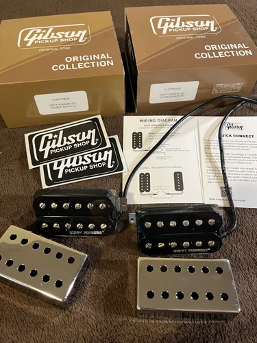 Gibson Dirty Fingers Pickups Black Humbucker Quick Connect with Chrome covers