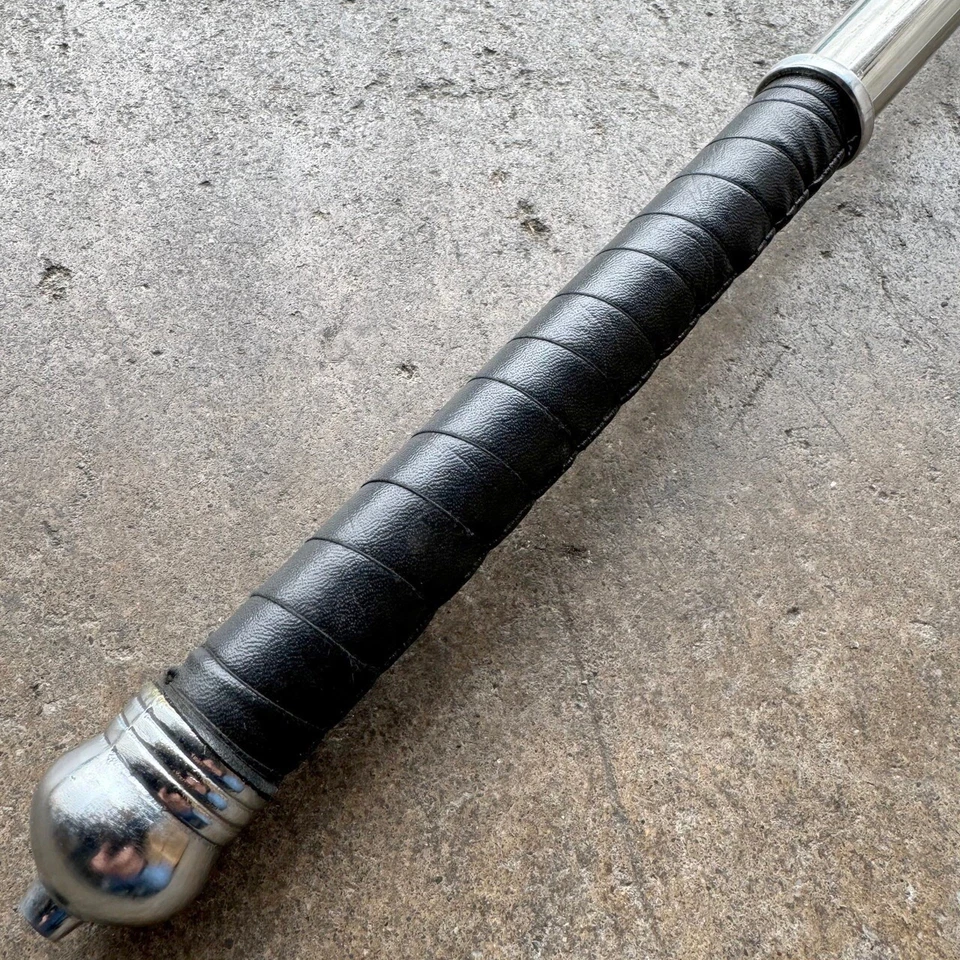 Maza bola medieval con púas plateada estrella de la mañana cromada 32” XL club de la Edad Media Foto 3 de 4