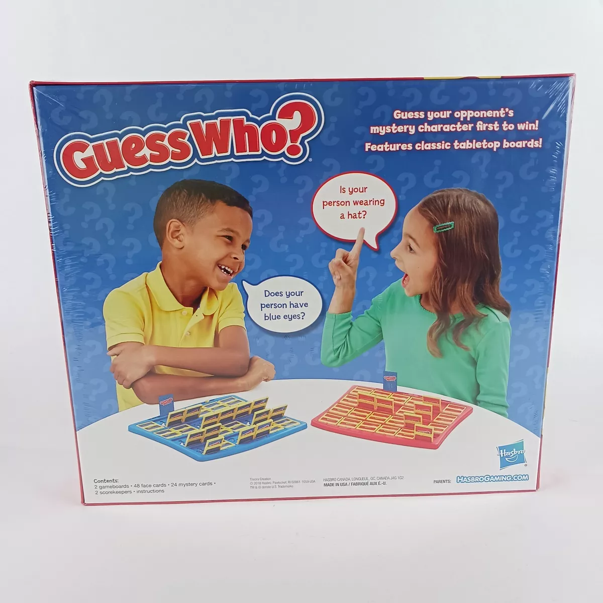 GUESS WHO? GREAT MODERN ORIGINAL 2 PLAYER GUESSING BOARD GAME BY HASBRO  COMPLETE