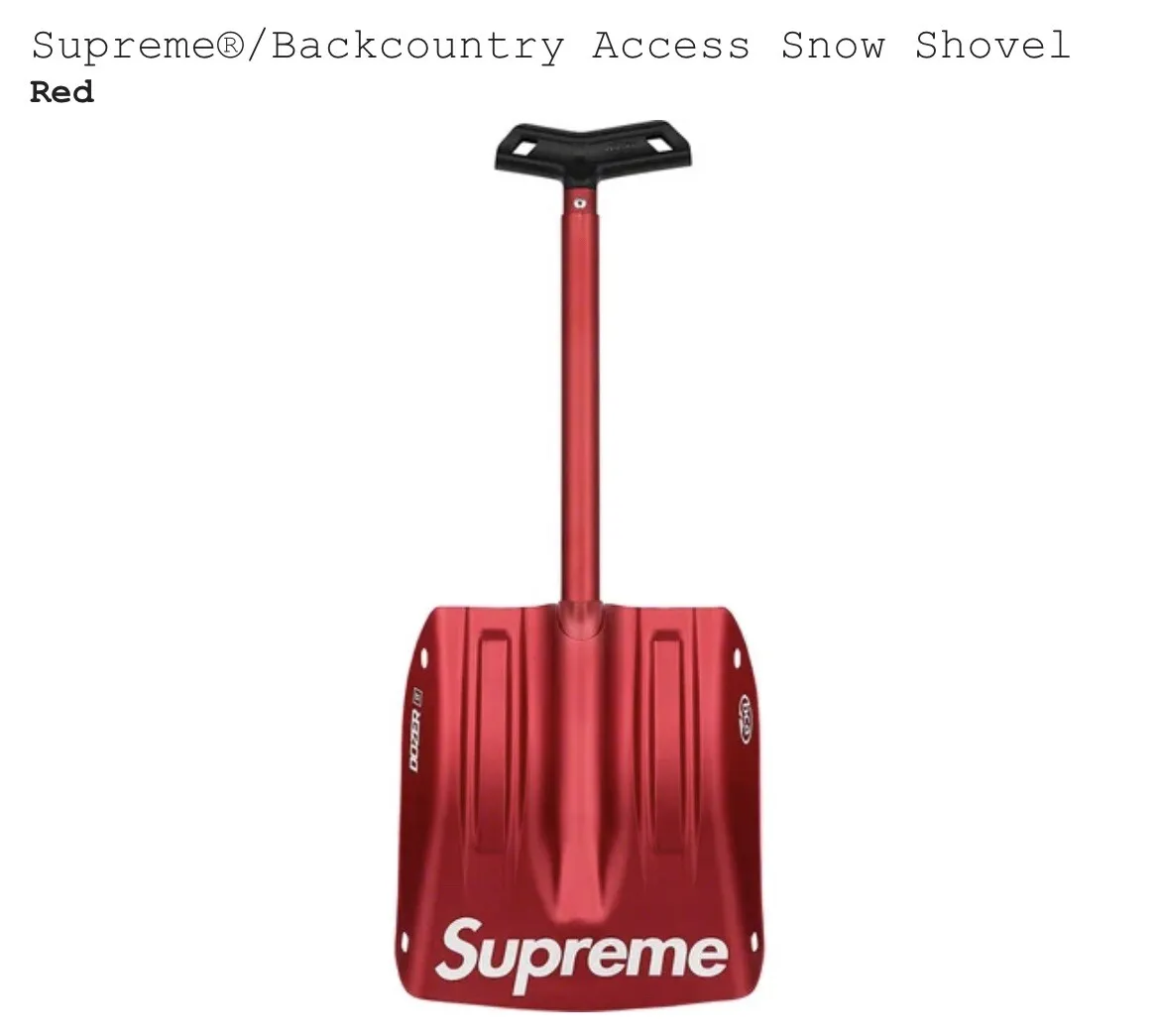 Brand New Supreme® x Backcountry Access Snow Aluminum Snow Shovel - Red -  FW22