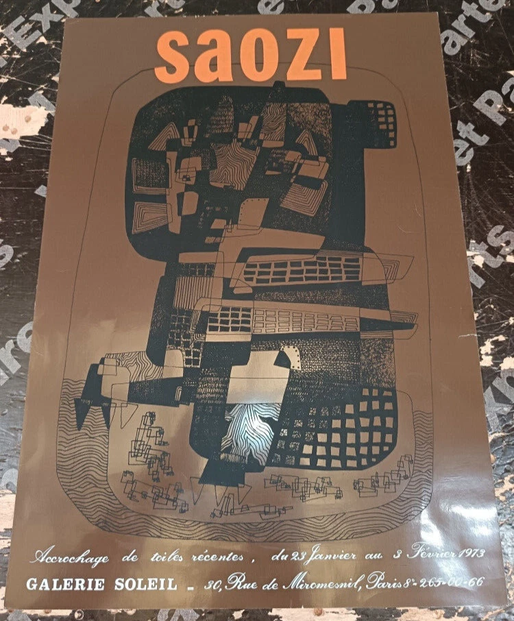 AFFICHE ART PEINTURE EXPOSITION SAOZI ANNEES 1970 - Photo 1/1
