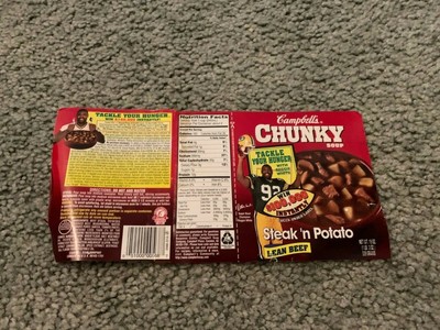 Reggie Label 1998 Green Bay Packers Reggie White Campbell's Soup Chunky Football ...