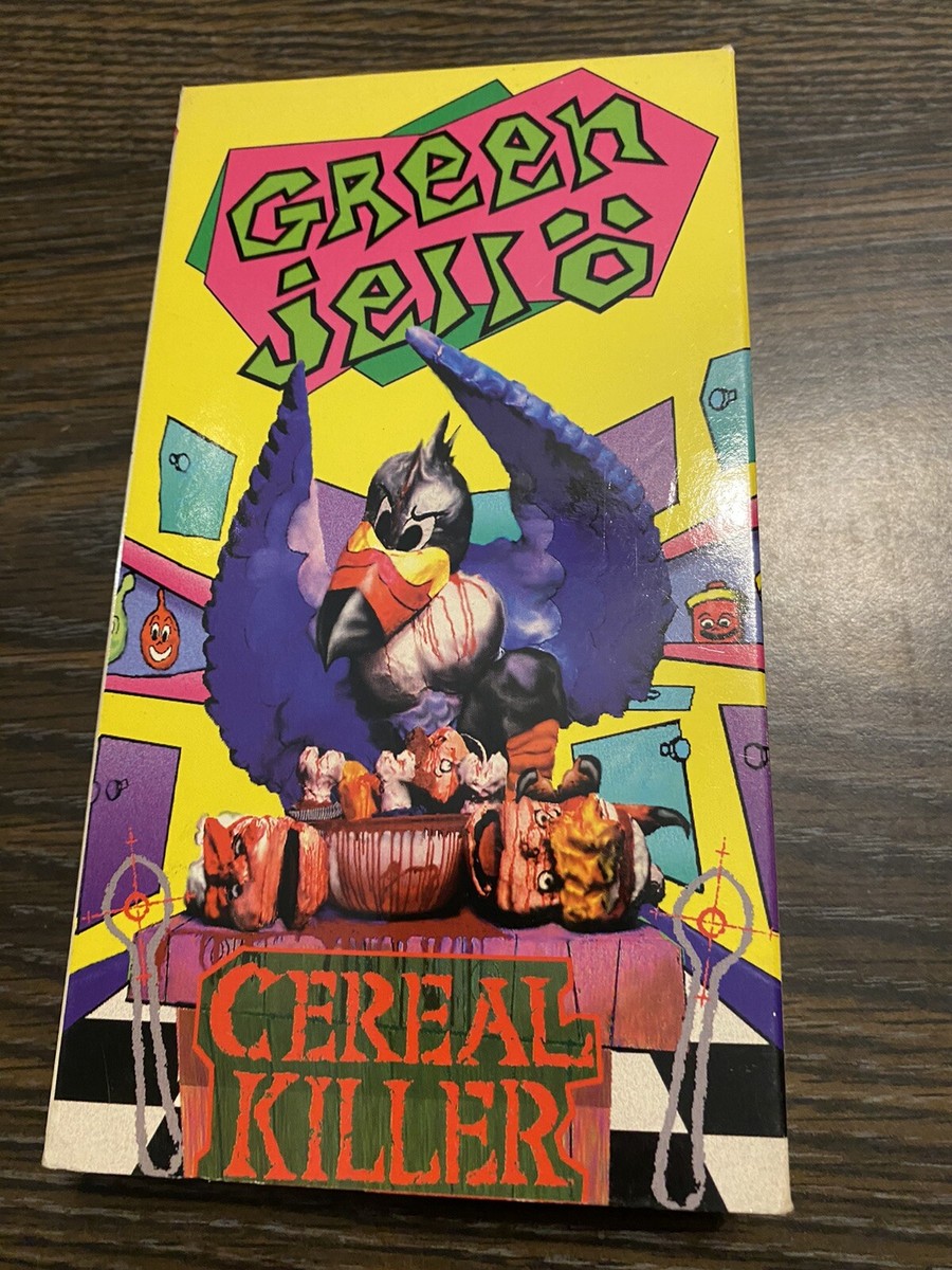 Vintage Green Jello Cereal Killer VHS Tape Green Jelly Band Music