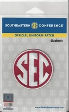 Oklahoma Sooners SEC Conference Jersey Patch Official Football Pkg Iron 2 1/2"