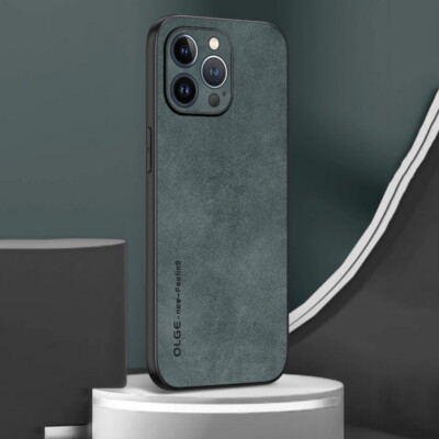 Hülle für iPhone 16 15 Pro Max Plus 14 13 12 11 Leder Stoßfeste Handy SchutzCase