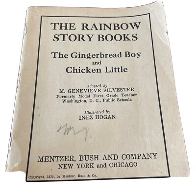 The Rainbow StOry Books Gingerbread Boy & Chicken Little 1930 Mentzer Bush
