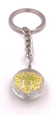 Bogoro Porte-CléS RéSine Vraie Fleur 2pcs Porte-Clé Fleur Myosotis Porte-Clé Fleur Pour Bricolage, DéCoration, Sacs, Bricolage (2couleurs