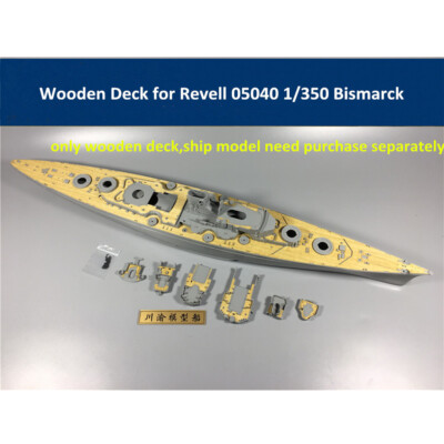 #ad Wooden Deck for Revell 05040 1 350 Scale Battleship Bismarck $23.17