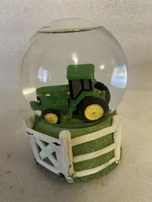 John Deere Musical Waterball Enesco Snow Globe "Down By The Old Mill Stream"
