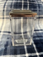 Metal and Glass Clear Toothbrush Toothpaste Holder Bathroom Storage Cup Home