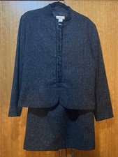 Vintage Veducci Tweed Jacket  Matching Skirt Suit Set, Size 14, Australia