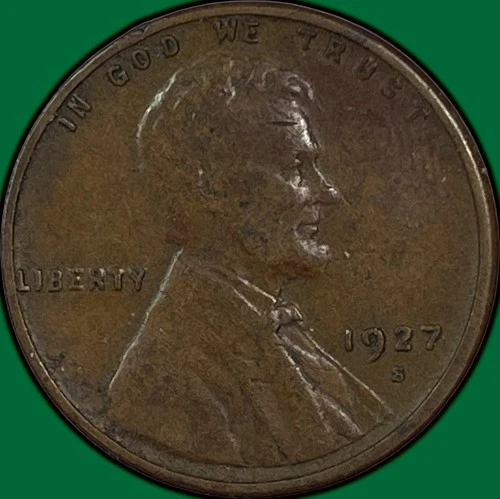 1927-S Lincoln Wheat Cent Choice Very Fine VF+/XF Coin #33200