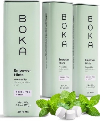 UVP 20£ Boka Empower Hydroxylapatit Atemminzen - 3er Pack, je 30ct zuckerfrei