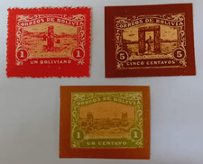 Série 3 timbres anciens neufs 1914 Bolivie (lot 101)