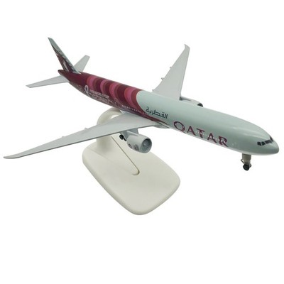 1:400 Qatar World Cup B777 Airplane Alloy Model Souvenir Display with Stand J