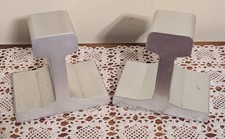 (2) Rare Reynolds Solid Aluminum Railroad Track Rail Beam Bookends 10 Lbs Nice