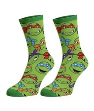 Teenage Mutant Ninja Turtles Novelty Crew Socks 1 Pair - Fits Shoe Size 8-12