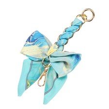 Purse Extender Chain, 7" Bow Ribbon Scarf Women Purse Straps, Sky Blue