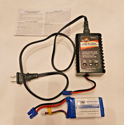 Working Dynamite 2.0a Ac Peak Ni-mh Charger W/Papers & E-flite Battery Pack