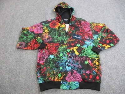 Koman Jeans Hoodie Mens 2XL Graphic Zip Up Hooded Jacket