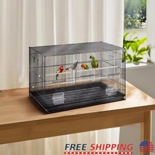 Spacious Metal Bird Cage Parakeets Cockatiels W/ Removable Tray Perches New