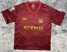 Vintage 2012-13 Umbro Manchester City Away Youth Soccer Barclays Jersey Size: 18