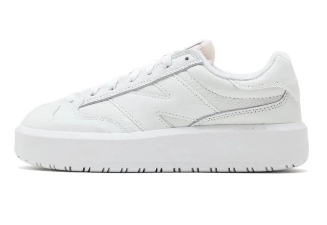 GENUINE NEW BALANCE CT302 SIZE 14 D TRIPLE WHITE COURT LEATHER SNEAKER SHOE NEW