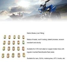 Brake Line Fittings Assortment Sturdy Brake Line Invert Flare Fittings M10x HHAB