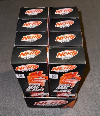 Nerf Pro Mag Plus Half-Length Torrent & Sender Refill, 15 Darts w/ Mag Lot of 8