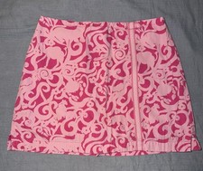 Vintage Girls Lilly Pulitzer Floral Pink A-Line Short 14