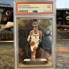 (PSA9) 2023 Panini Mosaic Victor Wembanyama #257