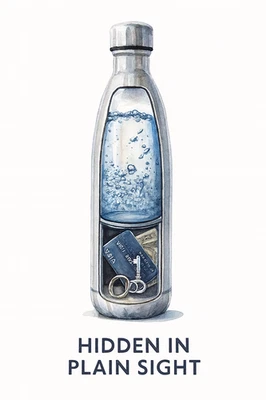 Hidden Compartment Real Steel Water Bottle – Secret Stash Safe Container Storage