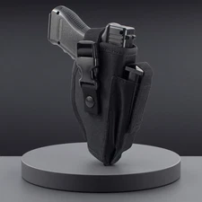Tactical OWB Gun Holster Right Hand Waist Belt Pistol Holder with Magazine Pouch