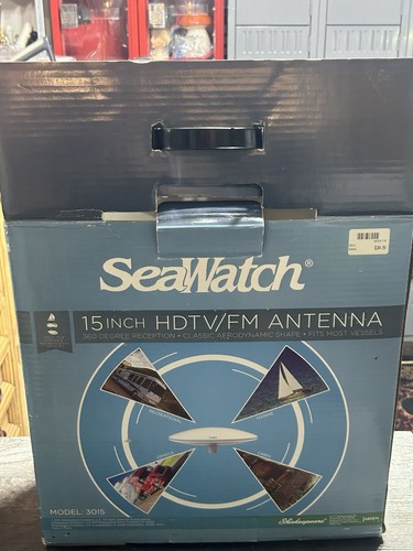 Shakespeare 3015 SeaWatch Marine TV Antenna, 15",White