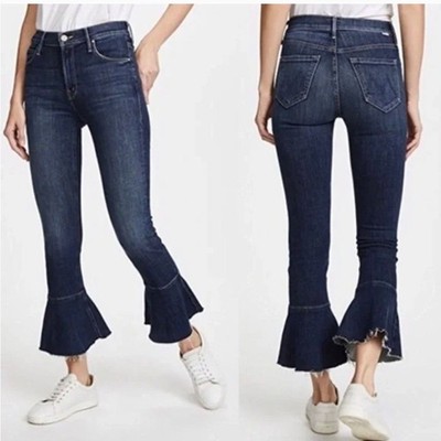 MOTHER The Cha Cha Fray Jeans - Clean Sweep Sz 24
