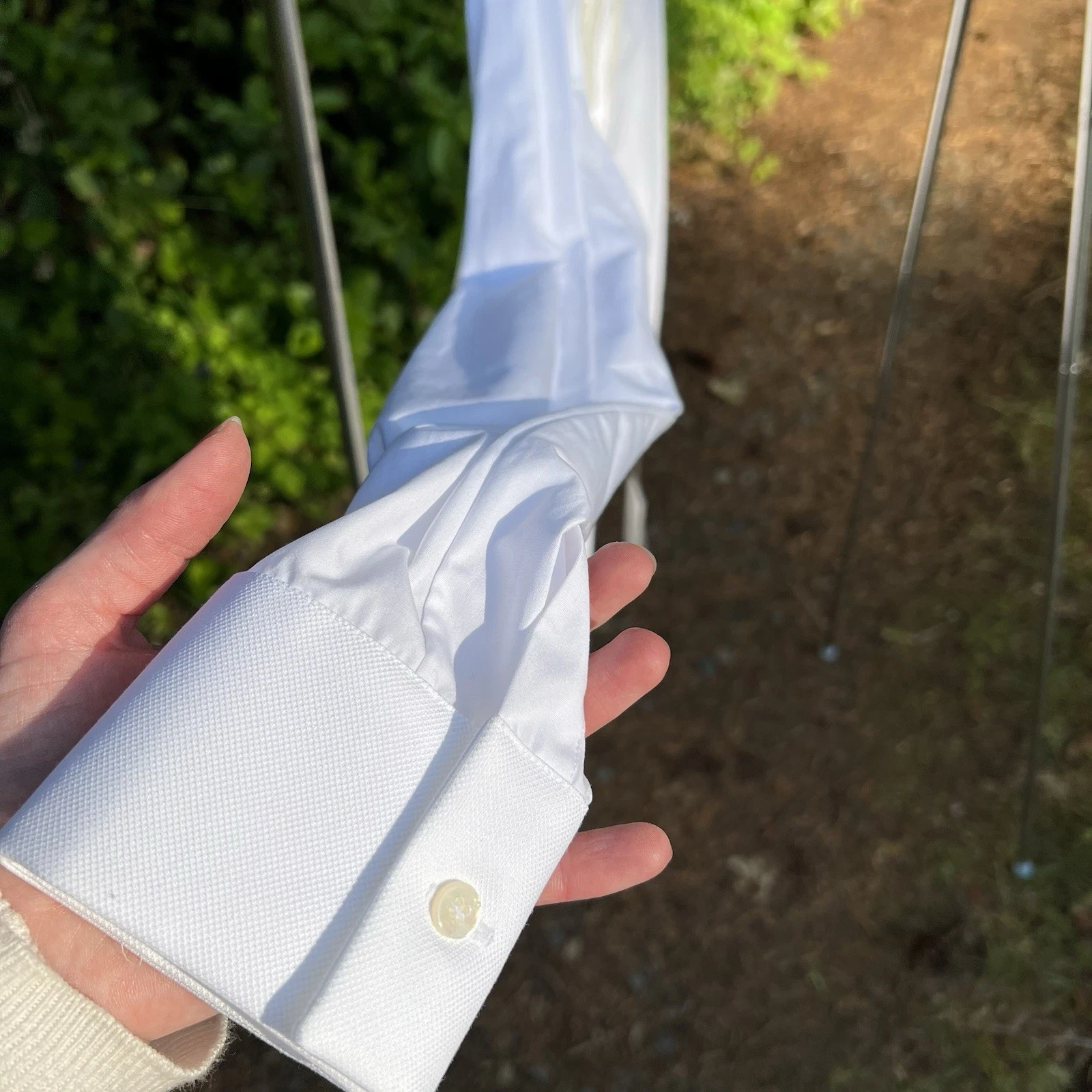 Tunica Valentino in popeline bianco con inserto in pizzo avorio 12 $2490 nuova con etichetta