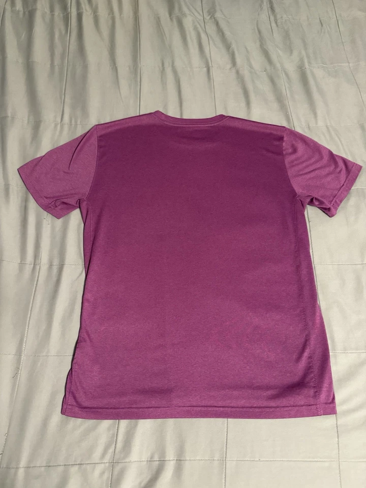 NIKE Mens MED Dri-Fit Training Short Sleeve T-Shirt Magenta Purple - Image 2 of 4