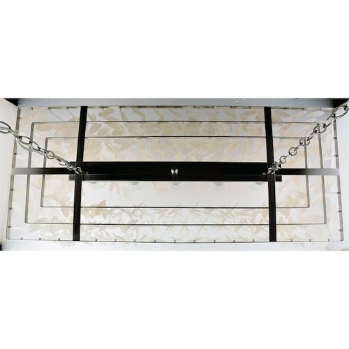 VAXCEL P0240 Elsa 5L Nickel Coastal Capiz Shell Linear Chandelier Island - Picture 5 of 9